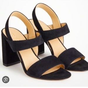 Ann Taylor Lorna Suede Sandals (Nude)